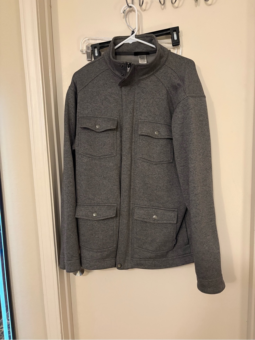 Patagonia Gray Military-Style Field Jacket size large mens full zip
